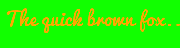 Image with Font Color FFA700 and Background Color 11FF00